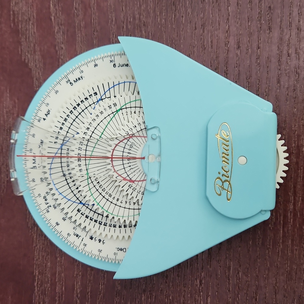 Vintage BioMate Bio Rhythm Calendar 1960s Astrological Charting tool